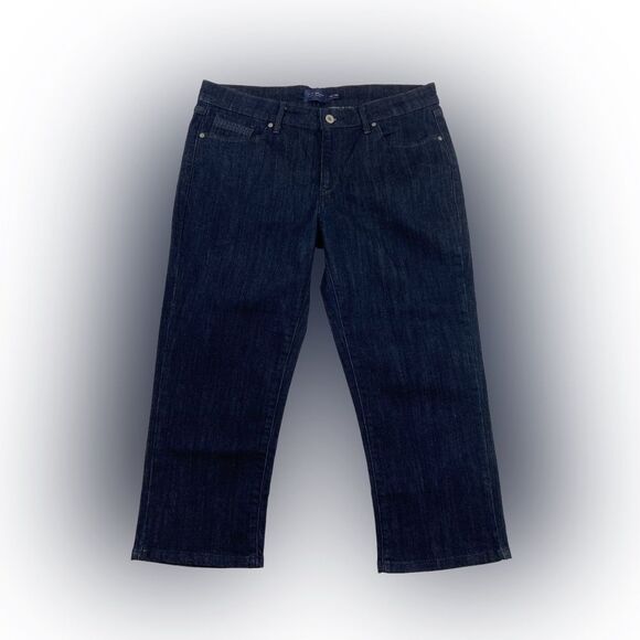 Levi’s Women’s 14/32 Capri Jeans Blue Denim Demi Curve Mid Rise Classic Fit - Picture 1 of 12